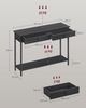 Vasagle Konsolentisch, Flurtisch, Beistelltisch, Sofatisch mit 2 Schubladen, Stahlgestell, Flur, Wohnzimmer, Industrie-Design, anthrazitgrau-tintenschwarz LNTDE015B07 Bild 5