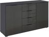OTTO home Kombikommode Sideboard Schubladenkommode AGORDO mit Dekor- oder Hochglanzfront (in zwei Griff-Farben, Breite 120 cm), vier große Schubladen, mit insgesamt 4 Einlegeböden MADE IN GERMANY Bild 4