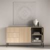 Selsey 'Barnee' – Sideboard mit beleuchteter Glasvitrine, Eichenholzoptik, 160 cm Bild 2