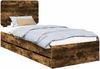 vidaXL Bettrahmen Geräucherte Eiche 90 x 200 cm Ingenieurs Holz 3412634 Bild 2