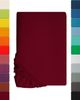 Kinder Jersey Spannbettlaken, Spannbetttuch, Lavea Serie Maya, 60x130 cm | 70x140 cm, Bordeaux, 100% Baumwolle, hochwertige Verarbeitung, mit Gummizug Bild 5