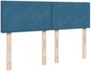 vidaXL Boxspringbett mit Matratze Blau 140x200 cm Samt 3287756 Bild 4