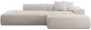 Vente-unique - ERYNEL Sofa SamtStoff Beige - B 156 cm x H 70 cm x L 305 cm Bild 3