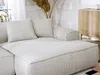 Vente-unique - ERYNEL Sofa SamtStoff Beige - B 156 cm x H 70 cm x L 305 cm Bild 5