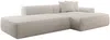 Vente-unique - ERYNEL Sofa SamtStoff Beige - B 156 cm x H 70 cm x L 305 cm Bild 4