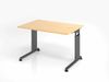 Schreibtisch C-Fuß 120x80 cm Ahorn/Graphit Bild 2