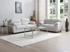 Vente-unique - MANOA Couchgarnitur Stoff Beige - B 82 cm x H 88 cm x L 163 cm201 cm Bild 2