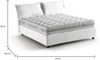 Dmora Doppelbett Amelinda, Bettkasten mit Stoffbezug, 100 % Made in Italy, Öffnung vorne, inklusive Matratze 160 x 190 cm, Weiß Bild 3