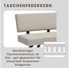 byLIVING Sitzbank Toronto, Bezug in Taupe, Gestell in schwarz, mit Rückenlehne und hohem Sitzkomfort, Esszimmerbank, Küchenbank, Maße: B 138, H 83, T 60 cm Bild 4