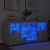 vidaXL Sideboard mit LED-Leuchten Betongrau 142,5x37x67 cm 3209089 Bild 4