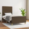 Einzelbettgestell Design für Erwachsene ohne Matratze Dunkelbraun 90x190 cm Stoff d4501e Bild 2