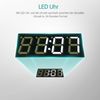 EMKE LED Badspiegel 100x60cm Uhr 3 Lichtfarben Dimmbar 3-fache Vergrößerung Bild 4