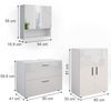 Badmöbel-Set Irma Weiß Hochglanz 3 Teile, mit Unterschrank 80 cm Vicco Bild 3