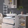 Badmöbel-Set Irma Weiß Hochglanz 3 Teile, mit Unterschrank 80 cm Vicco Bild 5
