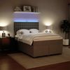 vidaXL Boxspringbett mit Matratze Hellgrau 140x200 cm Samt 3293242 Bild 4