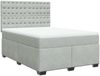 vidaXL Boxspringbett mit Matratze Hellgrau 140x200 cm Samt 3293242 Bild 3