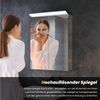 SONNI Badezimmerspiegelschrank Doppeltüriger dreifarbig beleuchteter Badezimmer-Spiegelschrank Spiegelschrank aus Metall, Einstellbare Helligkeit Bild 4