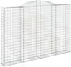 vidaXL Gabione mit Hochbogen 300x30x200/220 cm Verzinktes Eisen 153510 Bild 2