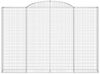 vidaXL Gabione mit Hochbogen 300x30x200/220 cm Verzinktes Eisen 153510 Bild 3