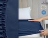 Beautex Spannbettlaken, Gummizug: rundum, (1 Stück), gekämmte Baumwolle Premium Jersey, 160g/m², Navyblau, Boxspring - 90 x 200 x 45 cm Bild 2