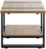 Beistelltisch >47177< in eiche, schwarz - 45x45x45cm (BxHxT) Bild 4