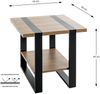 Beistelltisch >47177< in eiche, schwarz - 45x45x45cm (BxHxT) Bild 2