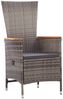 vidaXL 7-tlg. Garten-Essgruppe mit Auflagen Grau 3099463 Bild 5