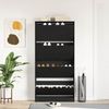 vidaXL Schuhschrank mit Regal Schwarz Eichen-Optik 80 x 21 x 163,5 cm 3334027 Bild 4