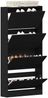 vidaXL Schuhschrank mit Regal Schwarz Eichen-Optik 80 x 21 x 163,5 cm 3334027 Bild 3