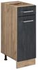 Küchenunterschrank R-Line Schwarz Beton 30 cm ohne Arbeitsplatte Vicco Bild 4