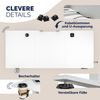 CASARIA® Höhenverstellbarer Schreibtisch elektrisch L Weiß Bild 5