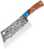 Hackmesser, Metzgermesser aus geschmiedetem Stahl. Das Kochmesser extra scharf, handlich und gut ausbalanciert. Der Unikate Farbholzgriff macht das Messer zu einem Schmuckstück in Ihrer Küche Bild 2