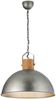 LED Pendelleuchte mit Metall Lampenschirm und Holzelement, Ø 45cm Bild 2