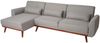 Sofa HWC-J20, Couch Ecksofa, L-Form 3-Sitzer Liegefläche Schlaffunktion Stoff/Textil 280cm ~ grau Bild 2