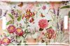Lashuma Tablett Wildblumen, Melamin, (1-tlg), Rosa Frühstückstablett Kunststoff 54x35 cm Bild 5