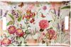 Lashuma Tablett Wildblumen, Melamin, (1-tlg), Rosa Frühstückstablett Kunststoff 54x35 cm Bild 4