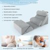 7-teiliges Orthopädisches Keilkissen-Set mit Waschbarem Bezug Verstellbares Bettkeilkissen Grau Bild 4