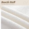 Merax Polsterbett, Kinderbett, Einzelbett, Stauraumbett, Schlafsofa 90x200 cm, mit Lattenrost, USB-Ladegerät, Stautasche, Jugendbett, Boucle-Stoff, beige (ohne Matratze) Bild 5