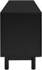 TV-Lowboard aus MDF/Spanplatte mit Push-to-Open & verstellbaren Einlegeböden, 175x38x56 cm, Schwarz Bild 5