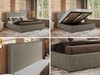CORIVO CLASSIC Polsterbett mit Bettkasten & Stauraum, Doppelbett, inkl. Lattenrost, Metall-Hebeautomat mit Gasdruckfedern, mit Foam Matratze - Grau Strukture - MIRO LUX Bild 2