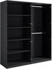 AX LIVING Schwarz Kleiderschrank Brunelli 179 cm 4-türig Gold Griffe Bild 4