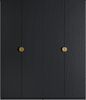 AX LIVING Schwarz Kleiderschrank Brunelli 179 cm 4-türig Gold Griffe Bild 3