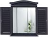 Wandspiegel Spiegelfenster mit Fensterläden 53x42x5cm ~ dunkelgrau Bild 5