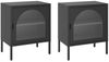 vidaXL Nachttische 2 Stk. Schwarz 50x35x60 cm Glas und Stahl 3211825 Bild 2