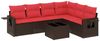 vidaXL 7-teiliges Gartensofa-Set mit Kissen, braun, Polyrattan 3220223 Bild 2