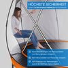 KINETIC SPORTS Premium Outdoor Trampolin 'Ultimate Pro' für Kinder und Erwachsene, AirMAXX Sprungtuch, mit Leiter, Fieberglas, bis zu 160 kg, Sunset Orange, Ø 305 cm Bild 3