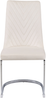Esszimmerstuhl 2er Set ALTOONA Samtstoff Cremeweiß Bild 5