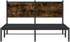 vidaXL Metallbett ohne Matratze Räuchereiche 137x190 cm 4007666 Bild 5