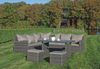 Gartenloungeset VIKTOR - Alu/Kunststoff, Dunkelgrau | Gartenmöbel Set Garten Lounge-Eckgruppe Lounge-Set Pool Loungegarnitur Bild 2