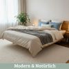 Massivholzbett 160x200cm KEILO - Eichenholz | Bettrahmen mit Bettkopf, Holzbett naturgeölt, Metallkufen | Bettgestell Doppelbett Futonbett Bild 3